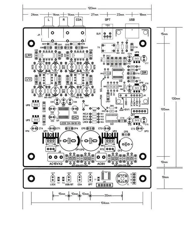 Alt view image 2 of 3 - PCM1794A D ecoder Board Coaxial Optical Bluetooth USB Input 192K/24bit/LDAC