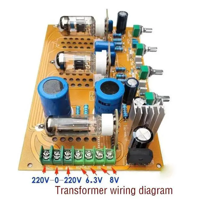 Alt view image 3 of 3 - 6Z4 6N2 Vacuum tube preamplifier board tone board equalization Tube preamp
