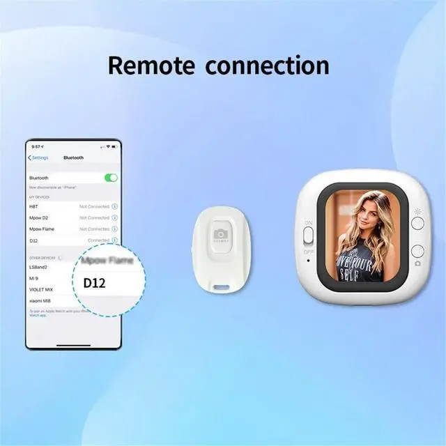Alt view image 3 of 6 - Magnetic Phone Rear Camera Selfie Monitor with Remote Control Wired Mini Mount Vlog Phone Rear Camera Selfie
