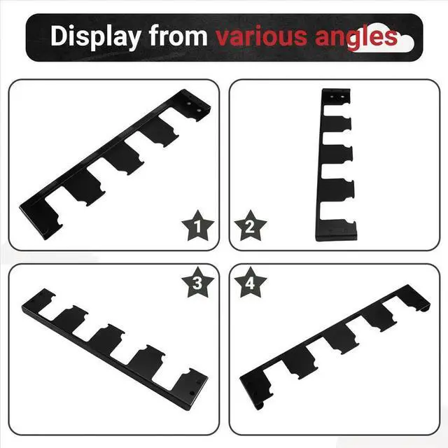 Main image of 4 Slots Holder Toolbox Expansion Holder Bracket Effortless Side Bracket Black