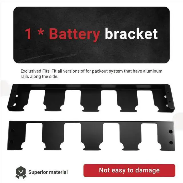 Alt view image 2 of 6 - 4 Slots Holder Toolbox Expansion Holder Bracket Effortless Side Bracket Black