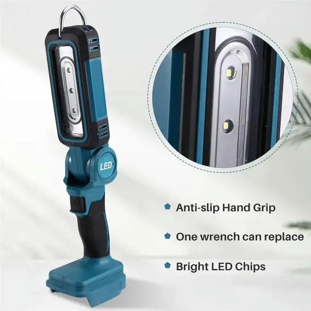 Main image of 21V Rechargeable Cordless Work Light Foldable Flashlight Lantern Spotlight for Makita 18V (No )