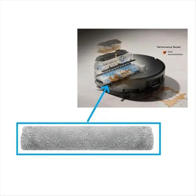 Alt view image 3 of 6 - 12PCS for Dreame Mova G30/G30 Pro/G30 Ultra Vacuum Cleaner Spare Parts Brush Hepa Filter Dust Bag Tracked Mop Cloth