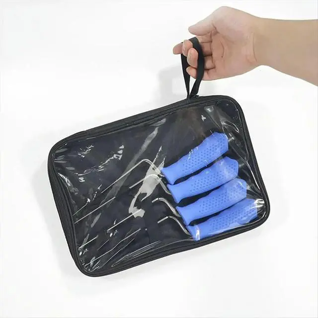 Alt view image 2 of 3 - Masonry Hand Tool Set-4PC Pointing Trowel,Pointing Gauging Trowel,Stainless Steel Brick Laying Pointer with Bag