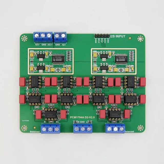 Alt view image 2 of 3 - Y3 parallel dual PCM1794A decoding board DAC gold-plated HiFi fever 24Bit 192kHz PCM1794