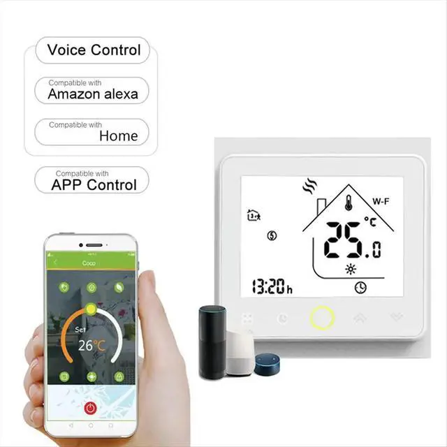 Alt view image 2 of 6 - Thermostat Temperature Controller for Google Home, Alexa, Tuya Water Floor Heating