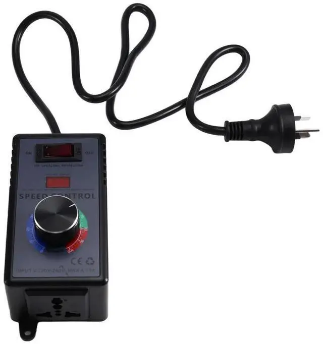 Alt view image 3 of 6 - AC Motor Speed Controller 10A 0-220VAC Output AC220-240V Variable Fan Speed Regulator with Overload Protection AU PLUG