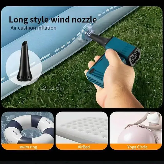 Alt view image 3 of 6 - 130000RPM Hight Power Outdoor Handheld Fan Camping Violent Fan Motor Turbofan Vacuum Cleaner and Dust Blower B