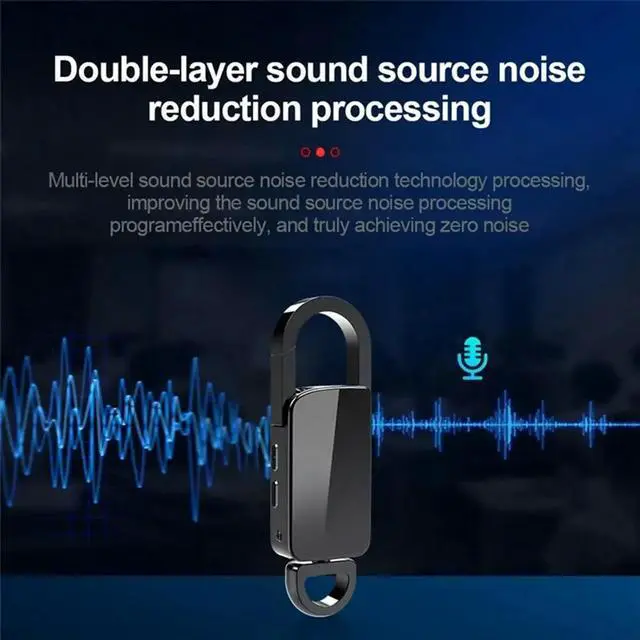 Main image of Keychain Sound Activated Voice Recorder Key Hook Mini Dictaphone Voice Audio Recordin Noise Reduction MP3 Player 32G