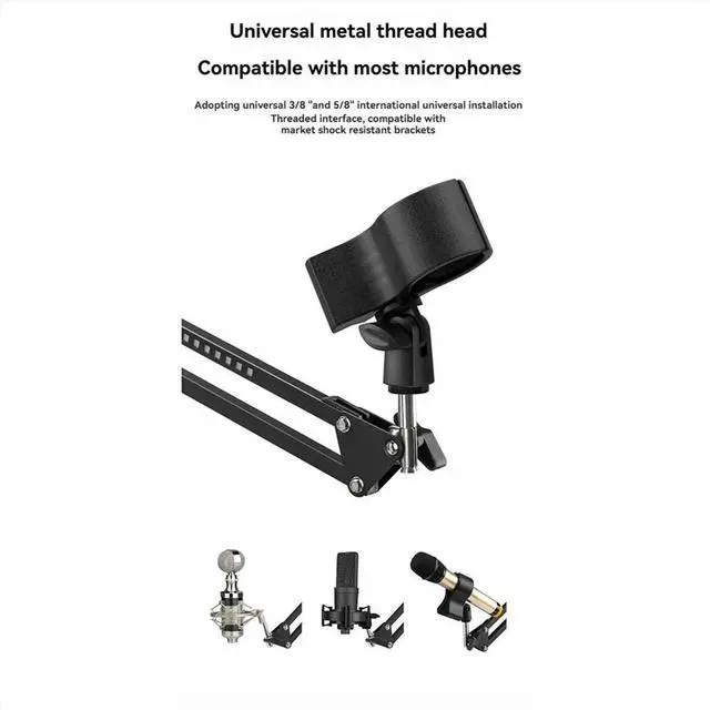 Main image of Microphone Bracket RGB Microphone Arm Stand with RGB Light Rotatable Suspension Boom Scissor Stand Ordinary Base