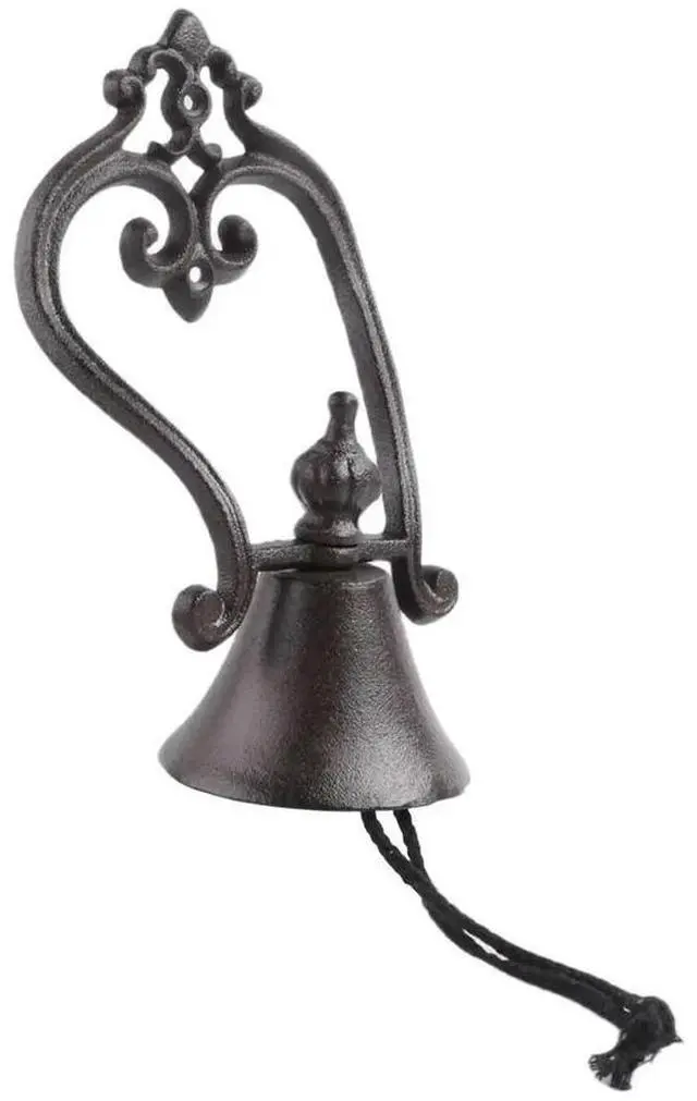 Alt view image 3 of 3 - Nordics Style Vintage Brown Iron Door Bell for Garden and Porch