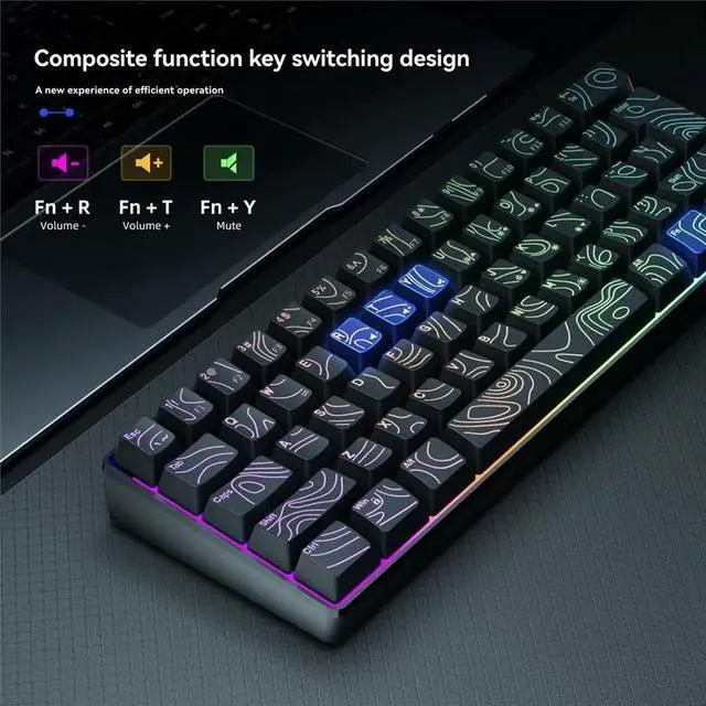 Main image of 61 Keys RGB Mechanical Keyboard,USB Wired Keyboard Blue Switch for PC Gaming Laptop