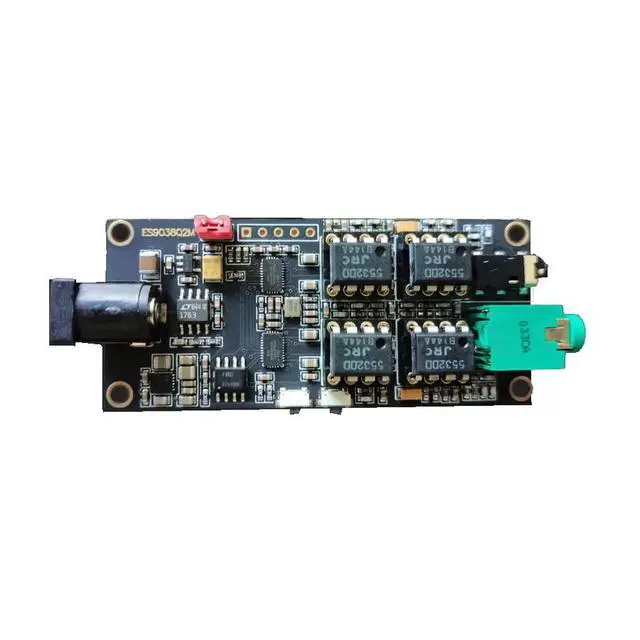 Alt view image 3 of 3 - Dual ES9038Q2M Decoding Board With JRC5532*4 OP AMP I2S Input DAC USB Italian Amanero Interface PCM768KHz DSD512