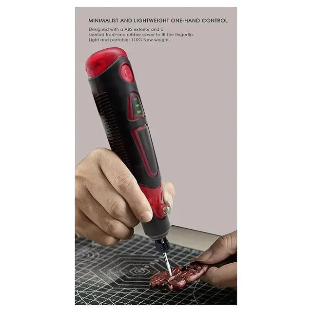 Alt view image 3 of 6 - 82 Accessory Engraving Pen Grinder with 3-Speed Adjustment for Grinding Honing Cutting Drilling Deburring and Polishing