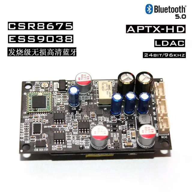 Alt view image 3 of 3 - Car Bluetooth Modification ES9038+QCC5125 Bluetooth 5.1 Hi-Fi Decoder Board Supports LDAC
