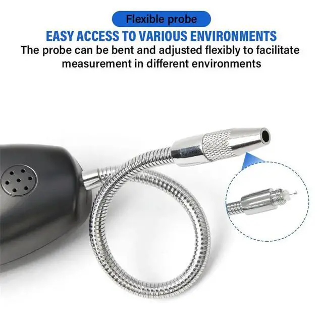 Alt view image 2 of 6 - Leak Detector for Freon CFC HFC Halogen Gas Refrigerant Detector Air Conditioner Refrigerant Detector Gas Meter