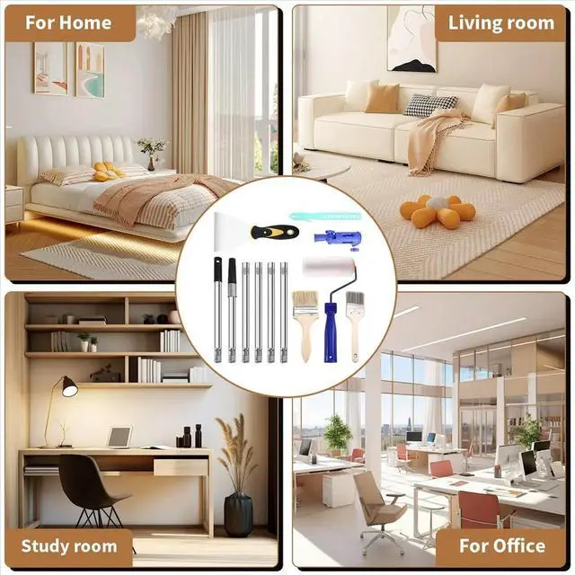 Alt view image 2 of 6 - Multi-Angle Paint Brush Extender Paint Pole Extension Device Removable Extension Rod for High Ceiling