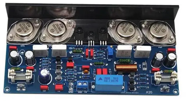 Alt view image 2 of 3 - A35 HiFi Amplifier Board l Sealed Tube Fully Discrete High power Pure Post Amplifier Board Adjustable Class A Amp Board
