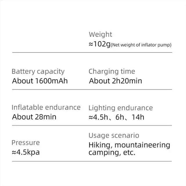 Alt view image 3 of 6 - Electric Air Pump Multifunctional Inflatable Extract Gas Pump Camping Air Bed Swimming Ring Inflatable Pump Lighting B