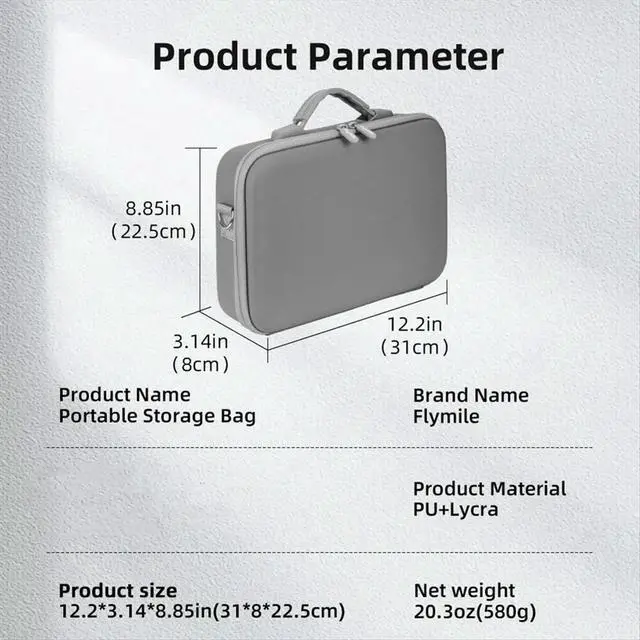 Alt view image 3 of 6 - Carrying Case Travel Shoulder Bag for X5 Camera Accessories Bag PU Handbag Box