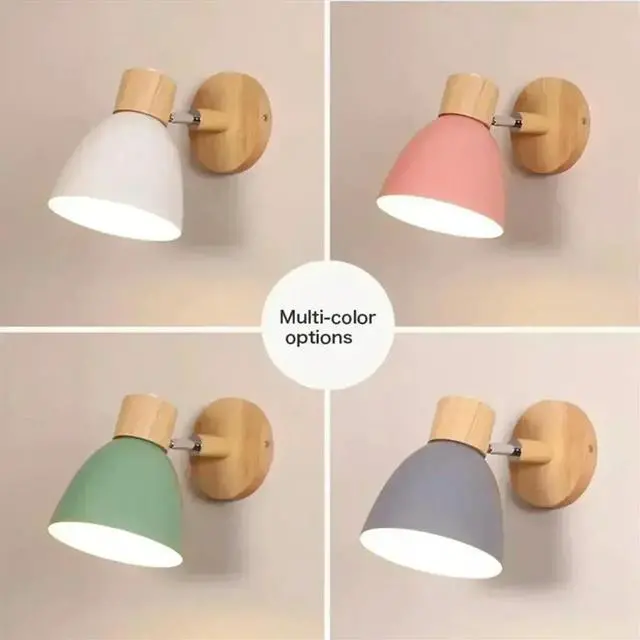 Alt view image 2 of 6 - Nordic Modern LED Wall Lamp Minimalist Iron Decorative Lights for Bedroom Aisle Restaurant Indoors Illumination Gray