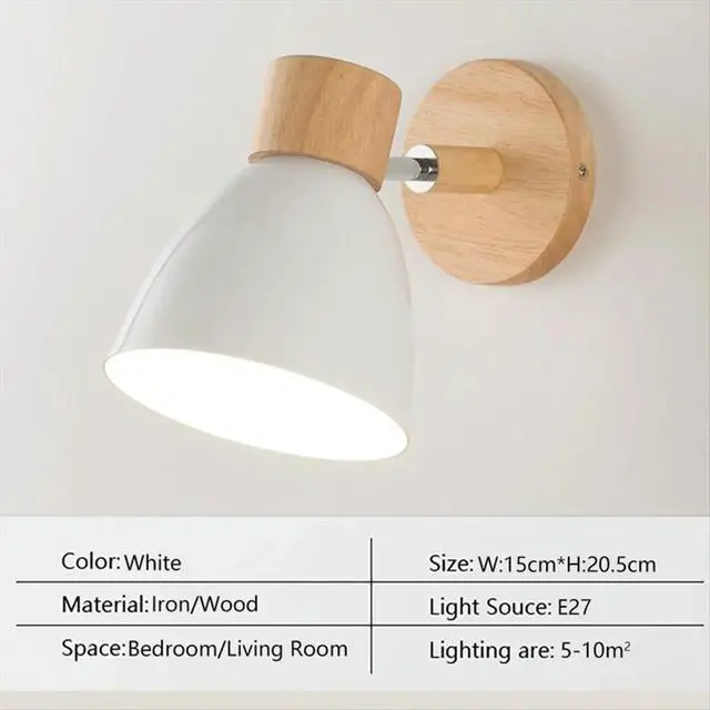 Alt view image 3 of 6 - Nordic Modern LED Wall Lamp Minimalist Iron Decorative Lights for Bedroom Aisle Restaurant Indoors Illumination Gray