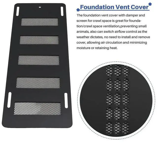 Main image of Crawl Space Vent Cover Foundation Vent Cover for Crawl Space Garage Attic Home Outdoor Foundation Air Wall Ven