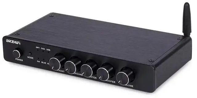 Main image of 5.1 Channel Front Effect Audio Decoder Coaxial Fiber AUX USB Bluetooth Input with Volume Adjustment DC12V