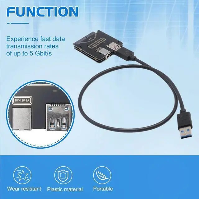 Alt view image 2 of 3 - USB to SFF-8482 SAS 29Pin Adapter Hard Disk Drive Raid 5Gbps HDD/SSD Raid Converter with Chipset and Power Port