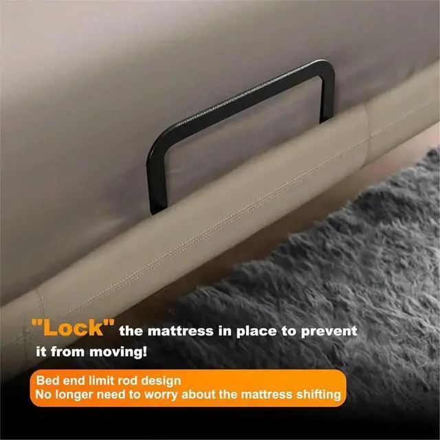Alt view image 3 of 6 - 4Pcs l Mattress Slide Stopper,Mattress Retainer Bar, Non Slip Mattress Holder in Place Gripper for Bedroom Bed Frame