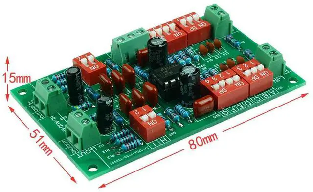 Main image of Stereo Phono RIAA Preamplifier Module Board, Preamp, or HIFI Amplifier, Terminal Block