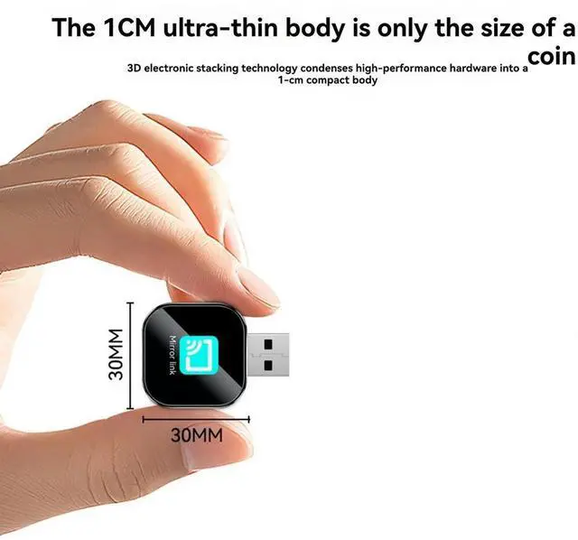 Main image of 2in1 CarPlay Mirror Link Android Auto Adapter Bluetooth 5.0 Wired to CarPlay USB Plug and Play Black