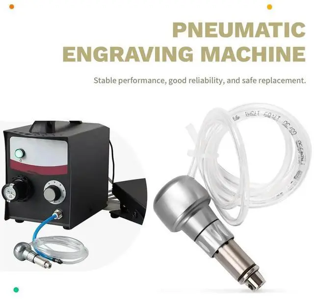 Alt view image 2 of 6 - uyuy Pneumatic Graver Handle Hand Piece for Jewelry and l Crafting, Steel and PU Construction