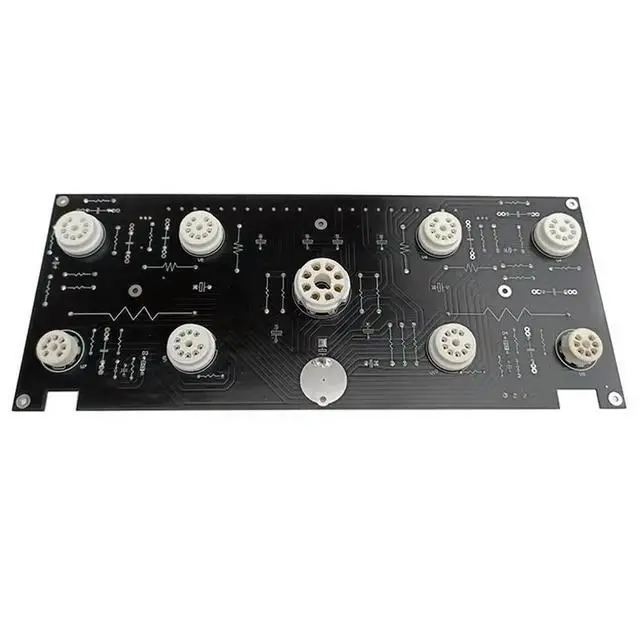 Alt view image 3 of 3 - 6BQ7 Push 6P14 EL84 6BQ5 Single ended ClassA Vacuum tube Amplifier Board 4W 2.0 With 6E2 Cat eye level indicator Audio Amp Board