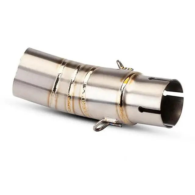 Alt view image 2 of 3 - 5X Stainless Steel 51Mm Motorcycle Exhaust Mid Pipe For Kawasaki Ninja250 Ninja400 Ninja500 Z250 Z400 Z500 2017-2025