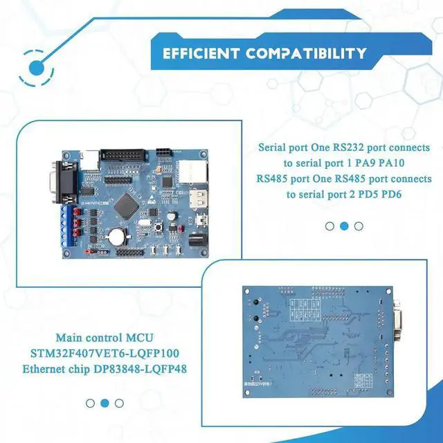 Alt view image 2 of 6 - Industrial Control Development Board STM32F407VET6 Learning 485 Dual CAN Ethernet IoT STM32 IC Chip Integrated Circuit