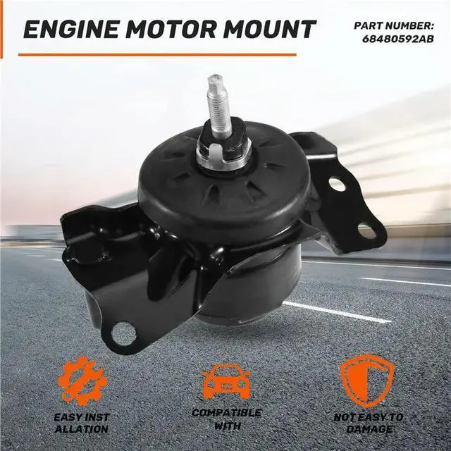 Alt view image 3 of 3 - For Jeep JL Wrangler 2021-2025 Front Right Engine Motor Mount 68480592AB 3.6L