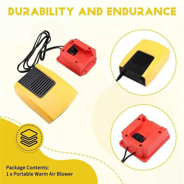 Alt view image 2 of 6 - Cordless Car Heater Electric Warm Air Blower Heating Fan Windshield Demister Defroster Power Tool for Milwaukee