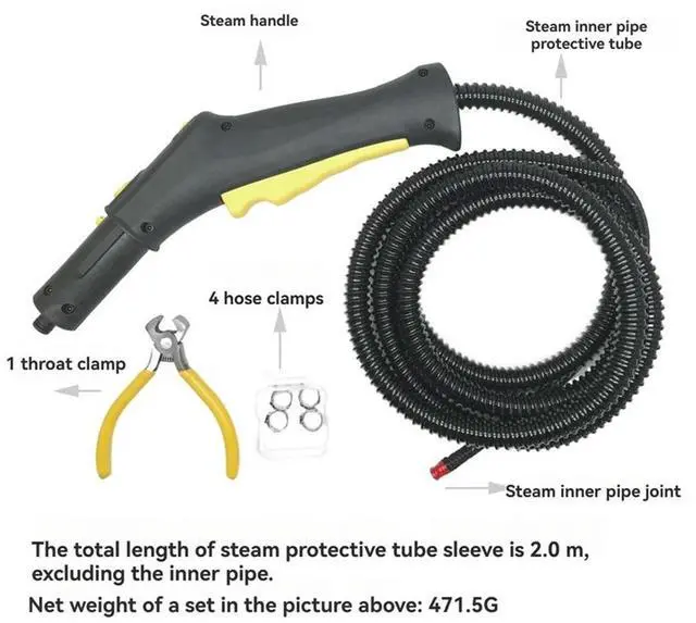 Main image of Steam Switch Control Handle Hose Kit for Karcher SC2, SC3, SC4 SC5 CTK10 CTK20 Cleaner Fittings Replacement Piping A