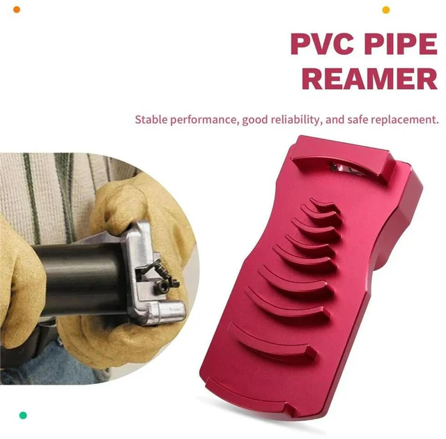 Alt view image 2 of 6 - PVC Pipe Deburring Tool Adjustable Chamfers PVC Chamfer Tool PVC Pipe Reamer for SCH40 PVC CPVC Pipes Red