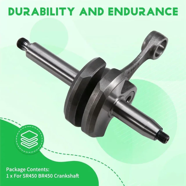 Alt view image 2 of 3 - Crankshaft for STIHL SR450 BR450 Hair Dryer BR450 Accessories High Strength SR450 BR450 Crankshaft