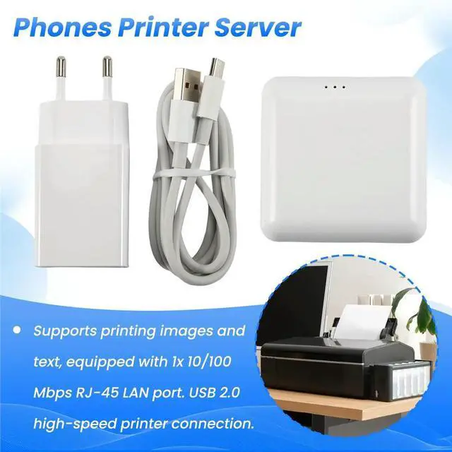 Alt view image 3 of 3 - 1PCS NP330 Network USB 2.0 Print Server USB2.0 Mini Printer Server 100Mbps RJ45 Connection for Androids Phones EU Plug