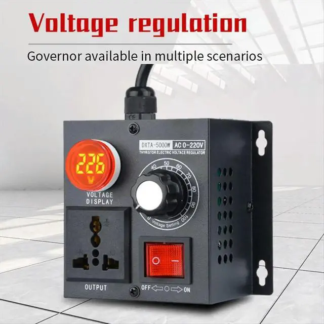 Alt view image 2 of 3 - Variable Voltage Regulator 5000W Speed Temperature Light Voltage Uelatic Pressure Controller UK Plug