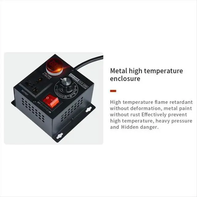 Alt view image 3 of 3 - Variable Voltage Regulator 5000W Speed Temperature Light Voltage Uelatic Pressure Controller UK Plug