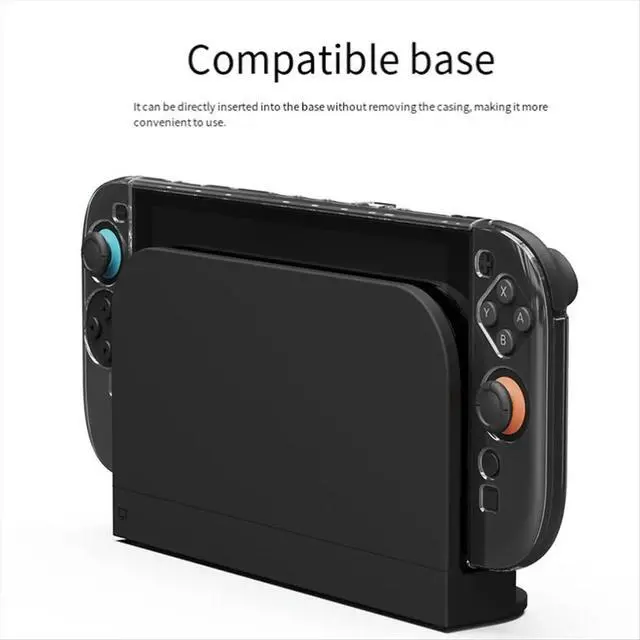 Alt view image 3 of 3 - For Switch 2 Protective Case+Joystick Cap+D-Pad Button Cap Kit Clear Shell Split Design Anti-Fall Anti-Scratch Case A