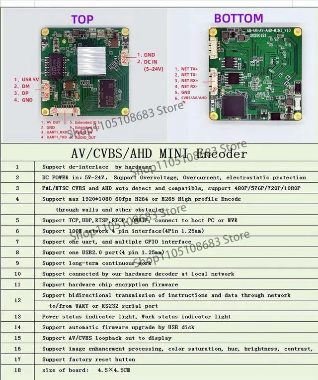 Alt view image 2 of 3 - \ CVBS AHD Anti-interlaced Analog SD HD Network Encoder UDP RTSP ONVIF