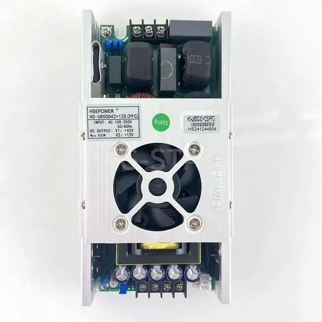 Alt view image 2 of 3 - HSEPOWER HS-U800D42+12H PFC 800W Power Supply Dual Output 42V 12V for Moving Head Light Stage Lighting Repair Parts