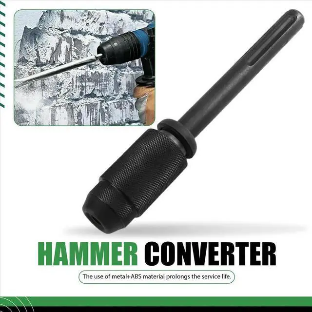 Alt view image 2 of 6 - Five-Hole to Four-Hole Conversion Rod Chuck Black Electric Hammer Converter Conversion Rod Checkered