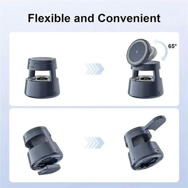 Main image of 4 in 1 Magnetic Charger with LED Light Desktop Fast Charging Phone Stand for 16 15 IWatch Airpods