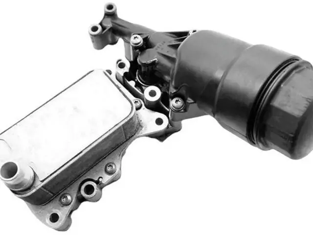 Alt view image 2 of 3 - Engine Oil Filter Housing Oil Cooler Assembly Transmission Oil Cooler Radiato Engine Transmission Oil Cooler Radiator